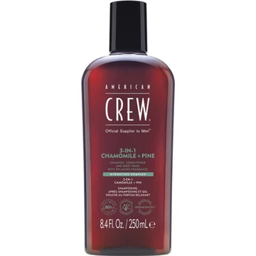 American Crew 3in1 Relaxing sampon, kondicionáló, tusfürdő, 250 ml