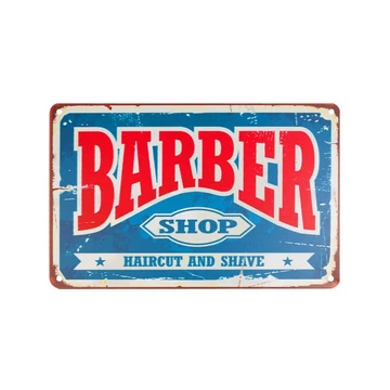Barber és fodrász dekorációs tábla 02