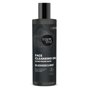 Organic Shop Men arctisztító gél tölgyfakéreg-kivonattal és mentával, 200 ml