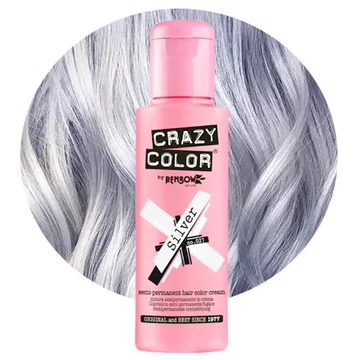 Crazy Color hajszínező krém Silver 027, 100 ml