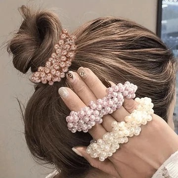 Hair Power gyöngyös hajgumi, rose gold