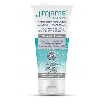 JimJams Pure &amp;amp; Clear Detox mélytisztító lemosható arcmaszk, 75ml