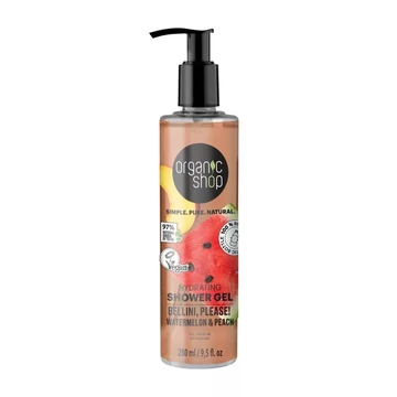Organic Shop Bellini, please! hidratáló tusfürdő görögdinnyével és barackkal, 280 ml