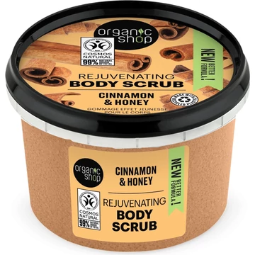 Organic Shop megújító testradír fahéjjal és mézzel, 250 ml