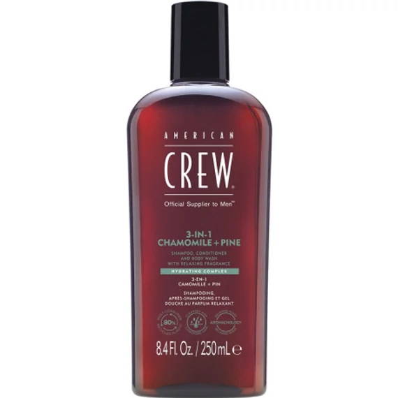 American Crew 3in1 Relaxing sampon, kondicionáló, tusfürdő, 250 ml