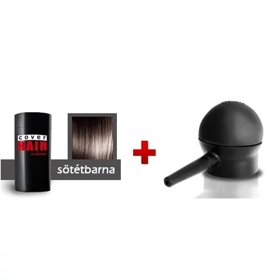 Cover Hair Volume hajdúsító, 30 g, sötétbarna + szórófej