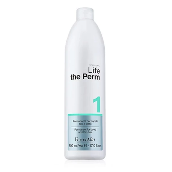Farmavita Life Perm dauervíz 1 száraz, vékonyszálú és érzékeny hajra, 500 ml