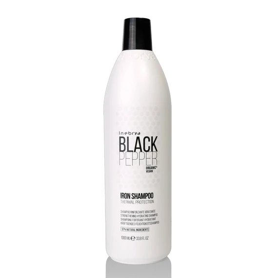 Inebrya Black Pepper Iron hajegyenesítő, hővédő sampon, 1 l