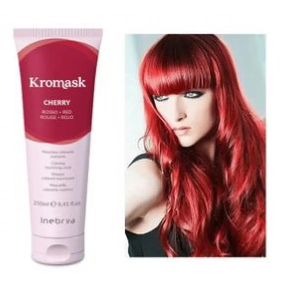 Inebrya Kromask hajszínező hajpakolás, Cherry Red, 250 ml