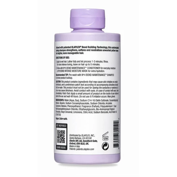 Olaplex No. 4P Blonde Enhancer szőke hajszínfokozó hamvasító sampon, 250 ml