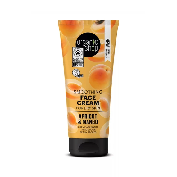Organic Shop kisimító arckrém sárgabarackkal és mangóval, 50 ml